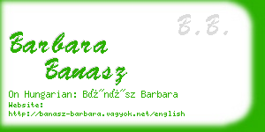 barbara banasz business card